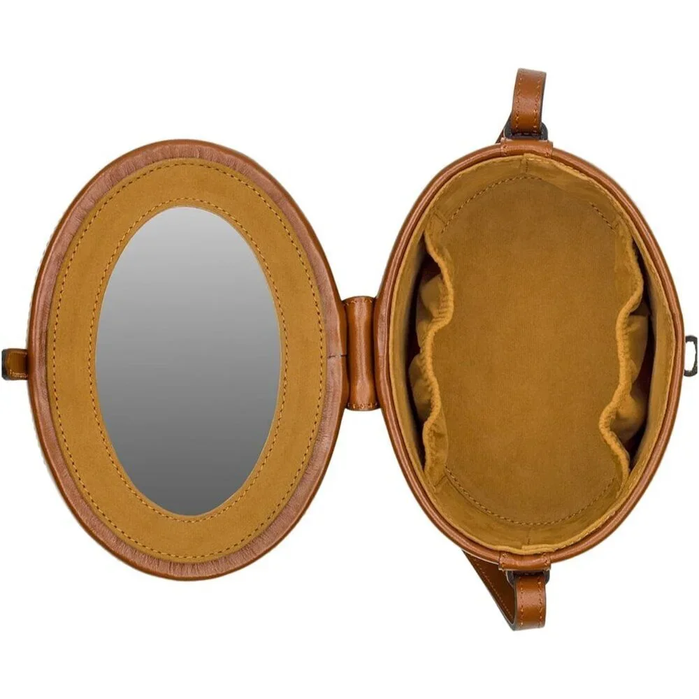 Crossbody Bag Leather Womens Aegean Blooms Adjustable Strap Compact - Picture 3 of 3